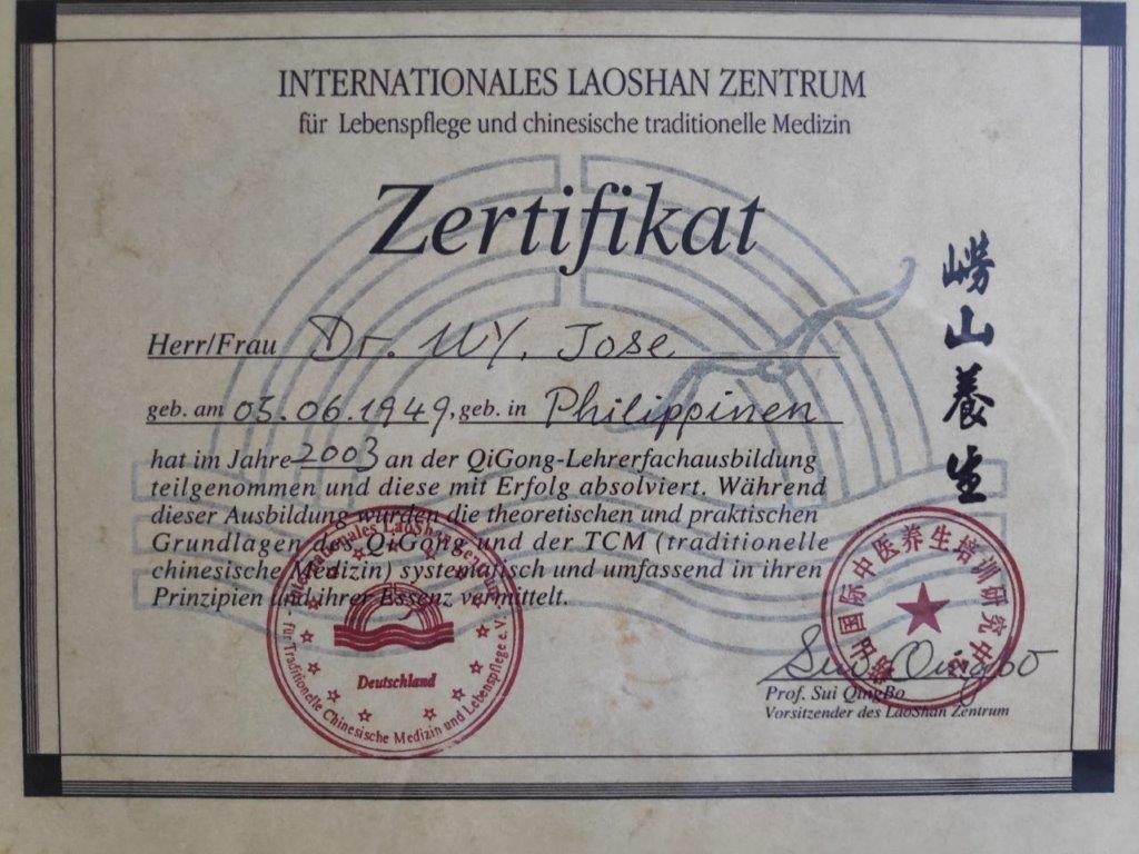 QiGong Zertifikat